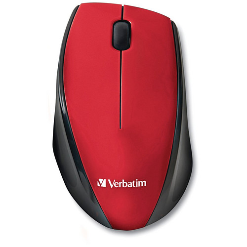 Verbatim Wireless Multi-Trac Blue LED Optical Mouse (Red)