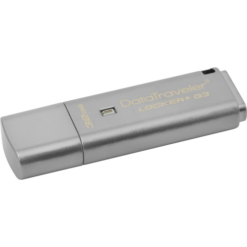 Kingston 32GB DataTraveler Locker+ G3 USB 3.0 Type-A Flash Drive