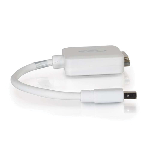 C2G Mini DisplayPort Male to Single-Link DVI-D Female Adapter Converter (8", White)