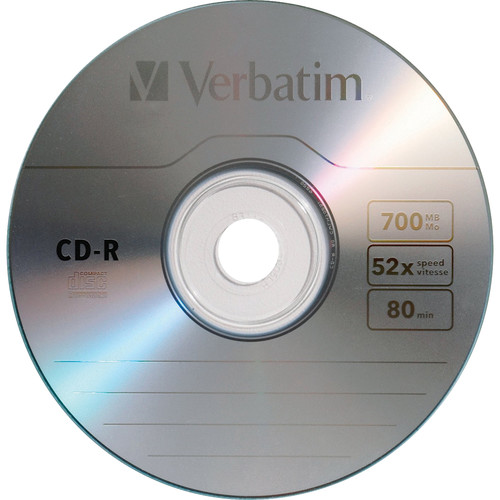 Verbatim CD-R 700MB 52x Write-Once Disc with Slim Case (10-Pack)