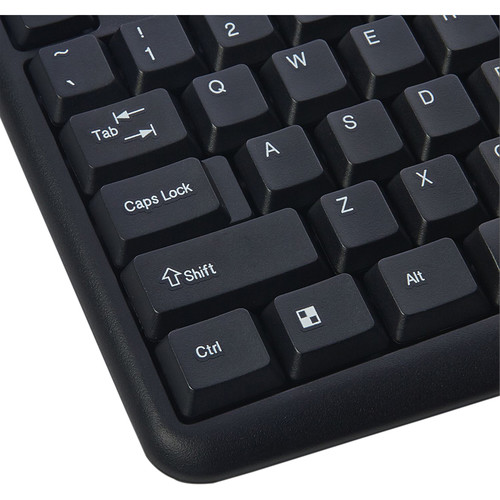 Verbatim Slimline Corded USB Keyboard and Mouse (Black)