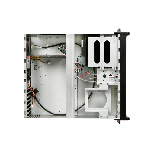 iStarUSA D-300-PFS Chassis with Front-Mounted ATX Power Supply & BPN-DE230SS-BLUE Trayless Hot-Swap Drives Cage (3 RU)