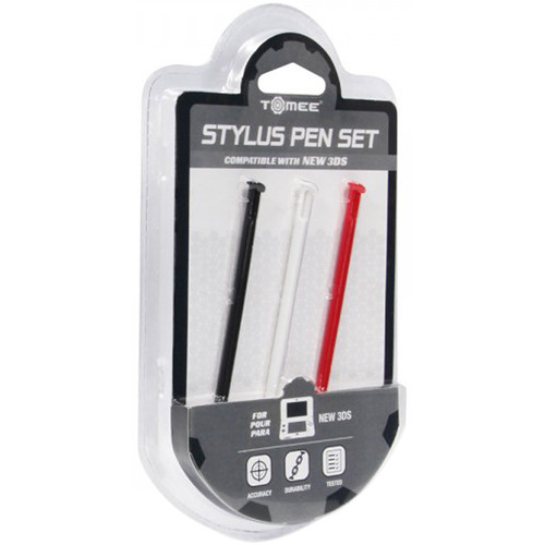 HYPERKIN Tomee Stylus Pen Set for 3DS (3-Pack, Red/White/Black)