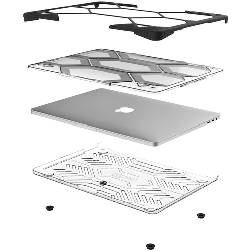 iBenzer Hexpact Case for MacBook Pro Retina 13 (Touch & Non-Touch Bar, Clear)