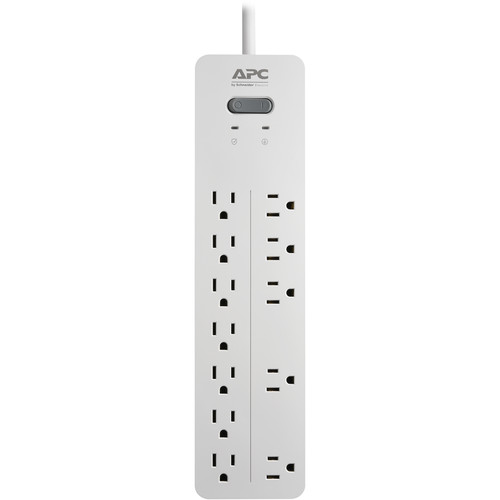 APC Home Office SurgeArrest 12-Outlet Surge Protector (6', 120V, White)