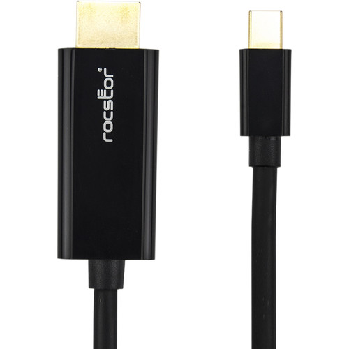 Rocstor Rocpro Mini DisplayPort Male to HDMI Male Cable (3', Black)