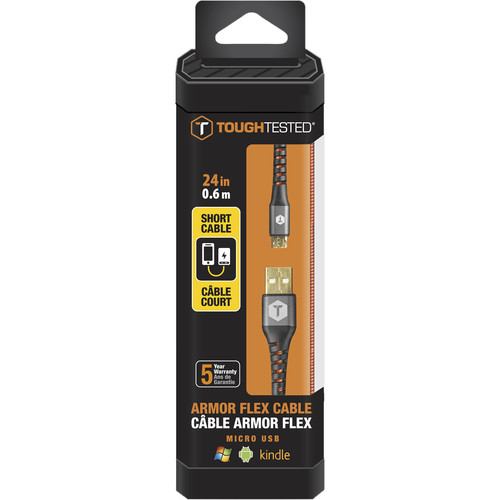 ToughTested Short Armor Flex Micro-USB to USB Type-A Cable (2')
