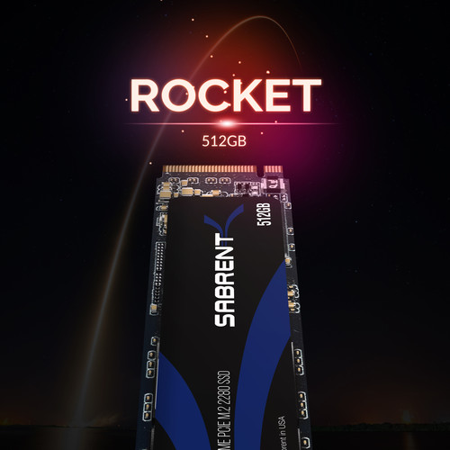 Sabrent 512GB ROCKET NVMe PCIe M.2 2280 Internal High Performance SSD