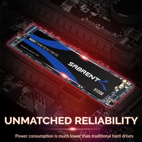 Sabrent 512GB ROCKET NVMe PCIe M.2 2280 Internal High Performance SSD