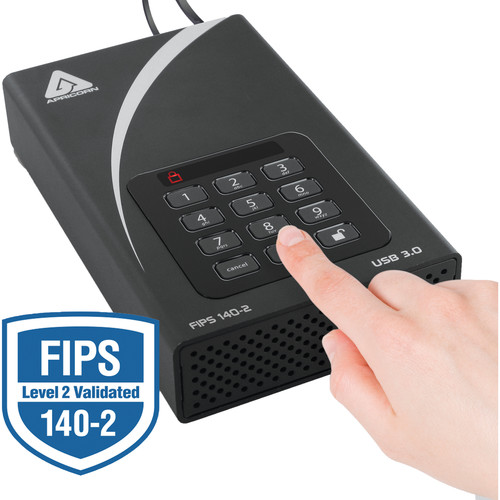 Apricorn 14TB Aegis Padlock DT FIPS 140-2 Level 2-Validated External Desktop Drive