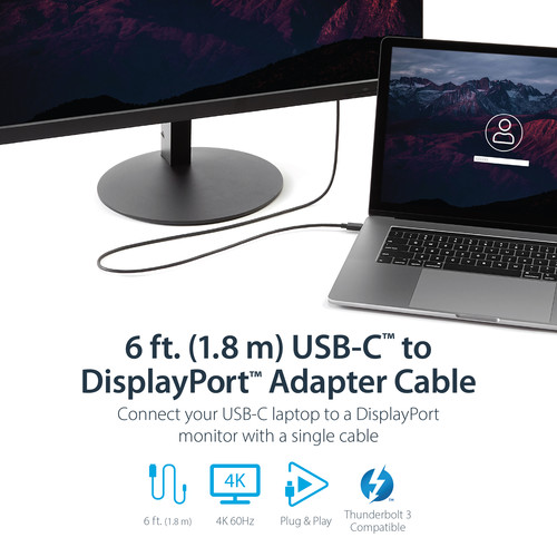 StarTech USB Type-C to DisplayPort Cable (6')