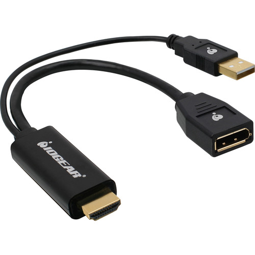 IOGEAR 4K 30 Hz HDMI Male to DisplayPort Female Adapter Cable
