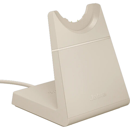 Jabra Evolve2 65 Stereo Wireless On-Ear Headset with Stand (Unified Communication, USB Type-C, Beige)