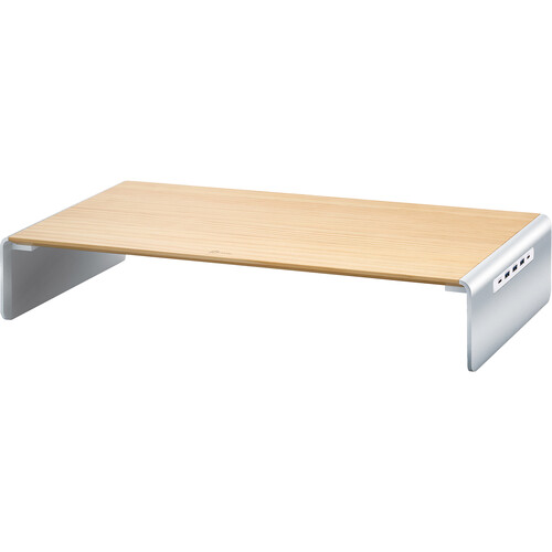 j5create Wood Monitor Stand with Docking Station