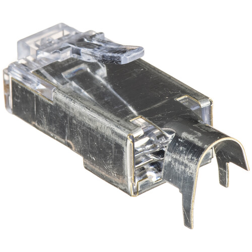 Platinum Tools Shielded EZ-RJ45 Connectors for CAT5e & CAT6 with External Ground (Clamshell Packaging, 10-Pieces)