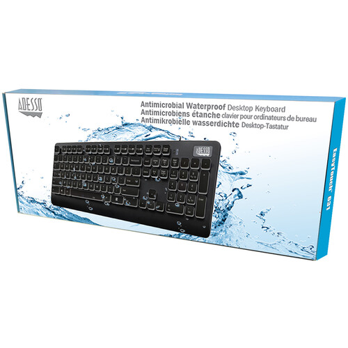 Adesso Antimicrobial Waterproof Keyboard
