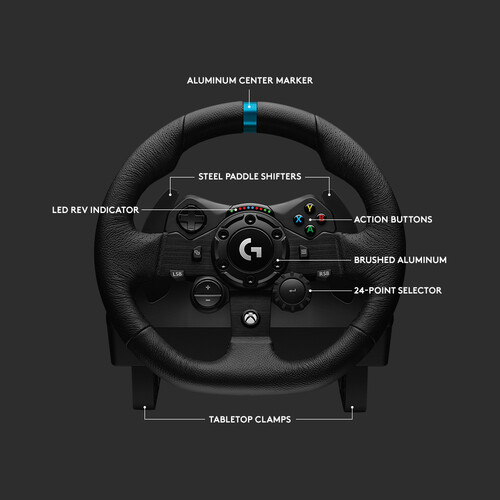 Logitech G G923 TRUEFORCE Sim Racing Wheel and Pedals for PC, Xbox X|S & Xbox One