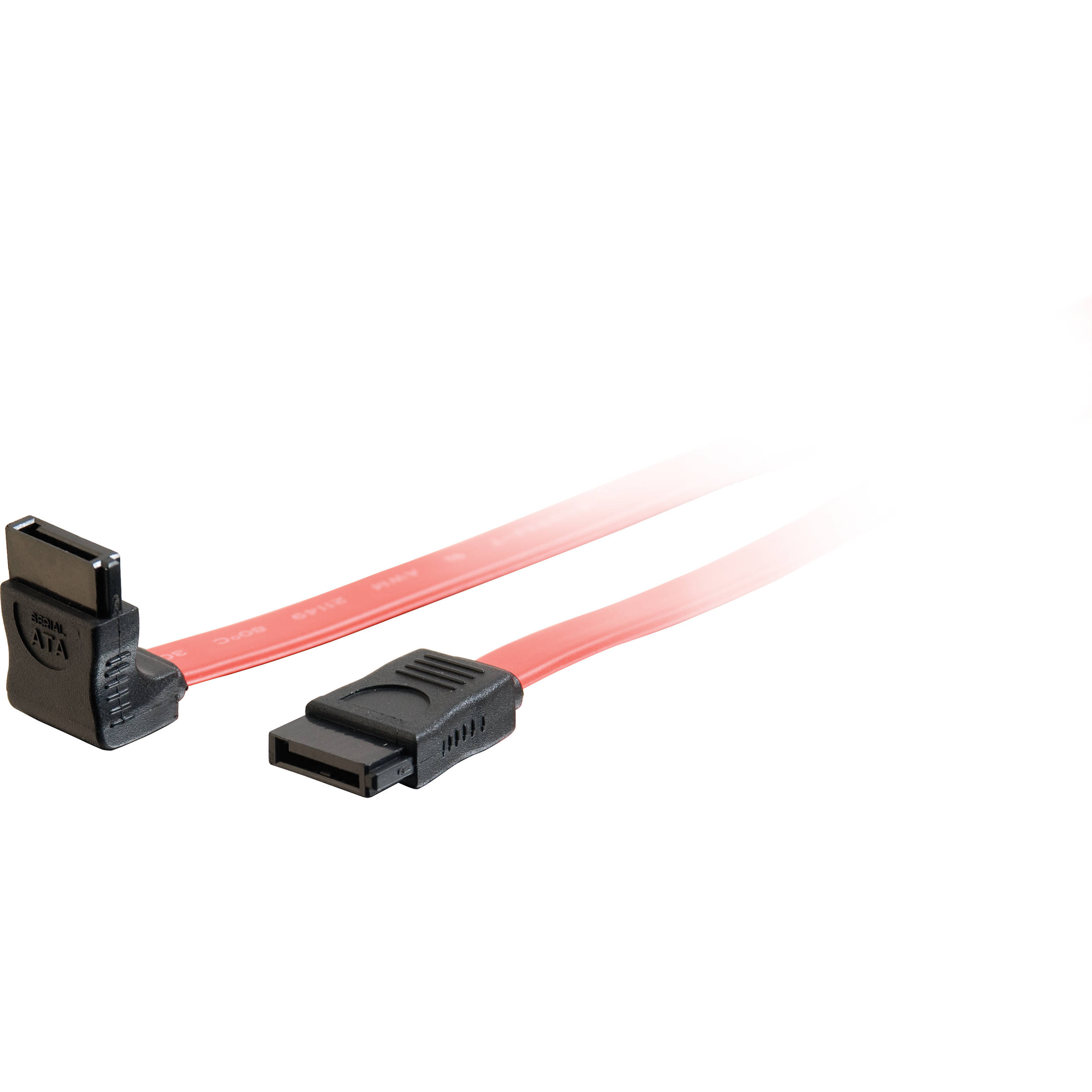 C2G 7-pin 180- to 90-Degree 1-Device Serial ATA Cable - 36"