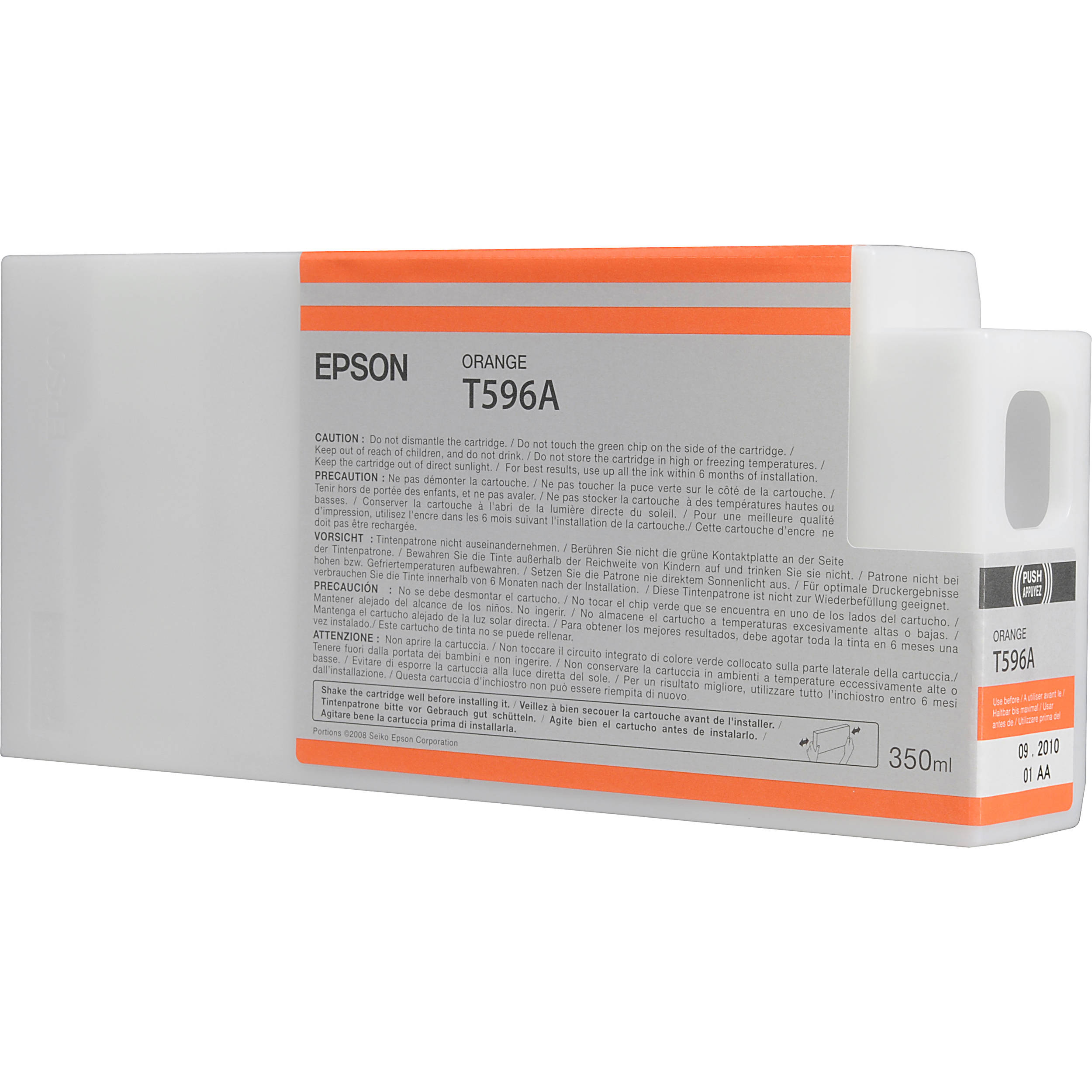 Epson T596A00 Orange UltraChrome HDR Ink Cartridge (350 mL)