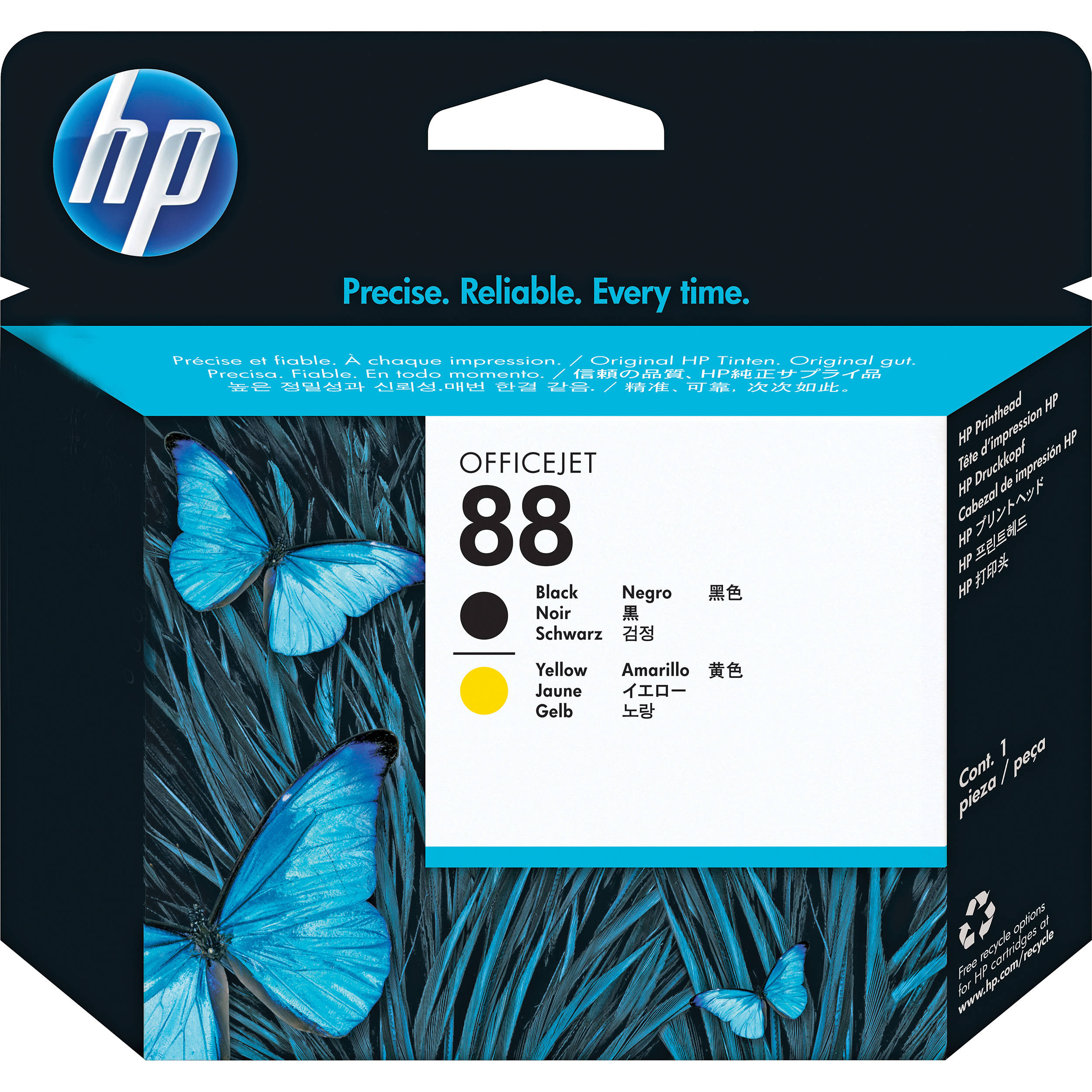 HP 88 Printhead (Black and Yellow)