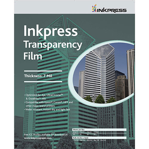 Inkpress Media Transparency Film (13 x 19", 20 Sheets)