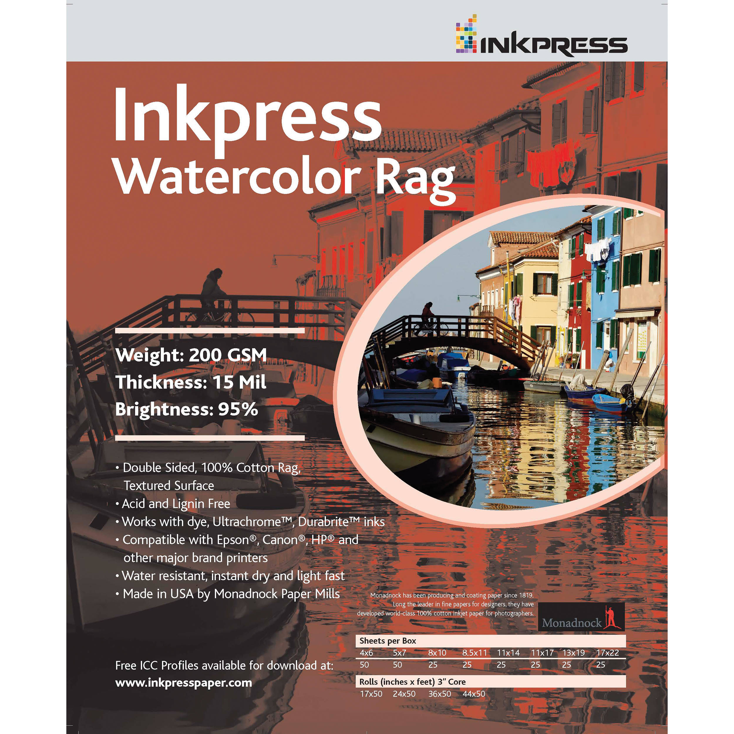 Inkpress Media Watercolor Rag (5 x 7", 50 Sheets)