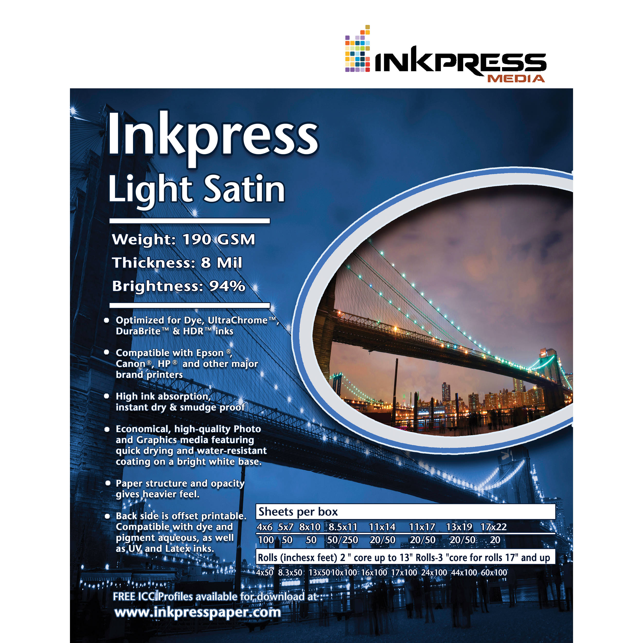 Inkpress Media Light Satin (17.0" Roll)