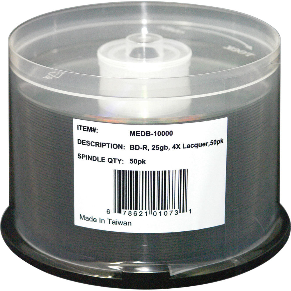 Microboards MEDB-10000 Blu-ray Media (50-Disc Spindle)