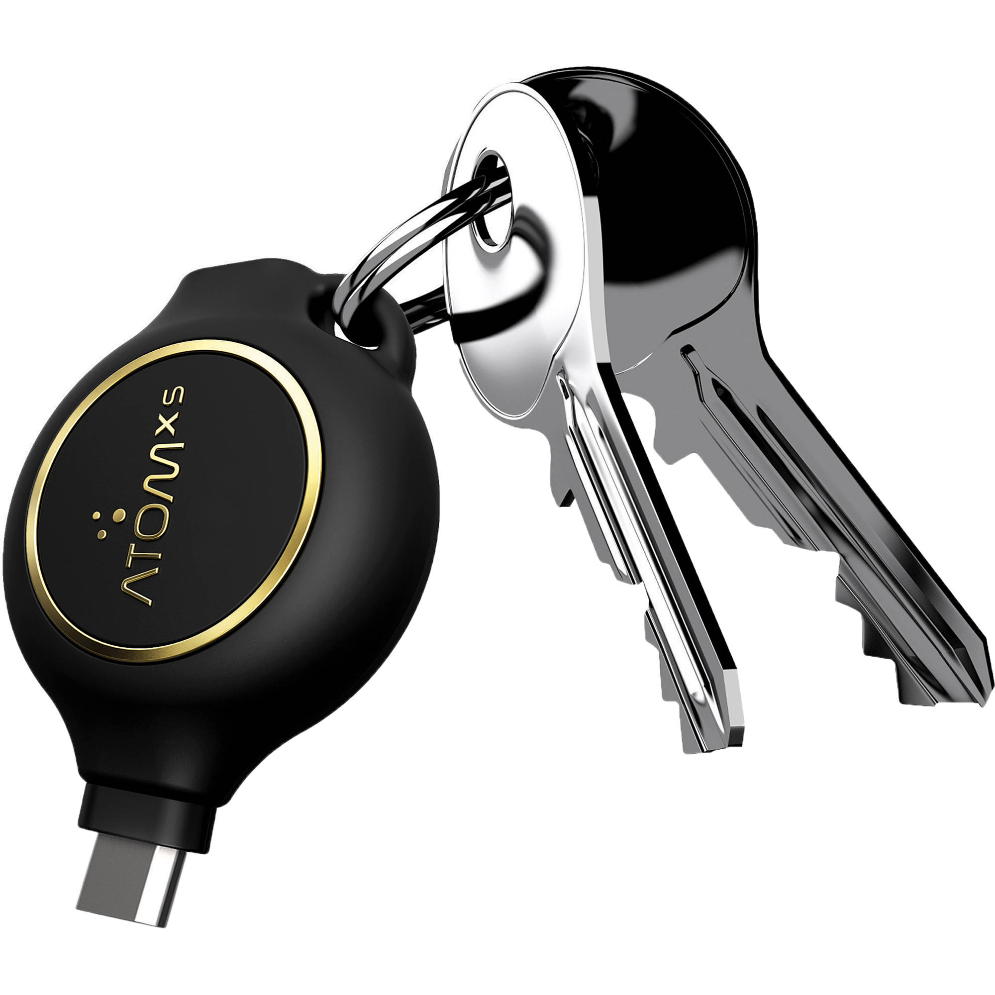 AtomXS 3-Hour Key Chain Emergency Charger (1300mAh, Micro-USB)