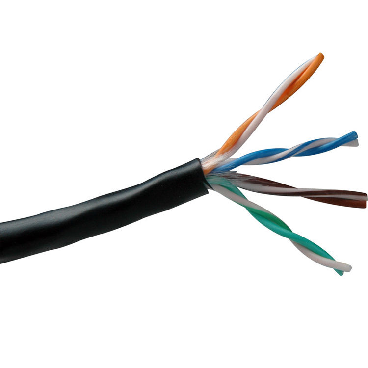 Belden CAT5e 4-Pair UTP PVC Horizontal Riser Networking Cable (1000', Black)