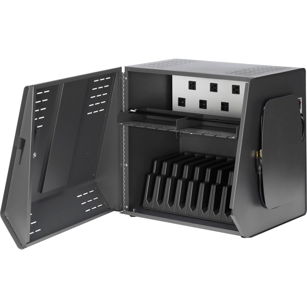 Bretford Core 10S 10-Unit AC Charging Cabinet with Plastic Interior Dividers