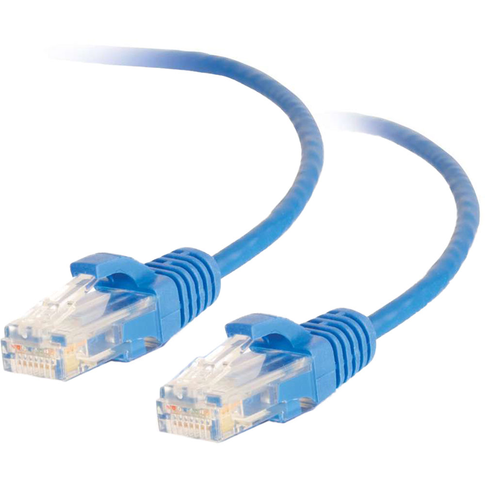 C2G RJ45 Male to RJ45 Male Slim Cat 6 Patch Cable (6", Blue)
