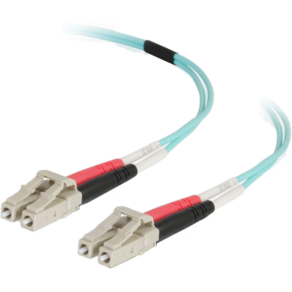 C2G 50/125 LC Male to LC Male Multimode Fiber Optic OM4 Cable (82')