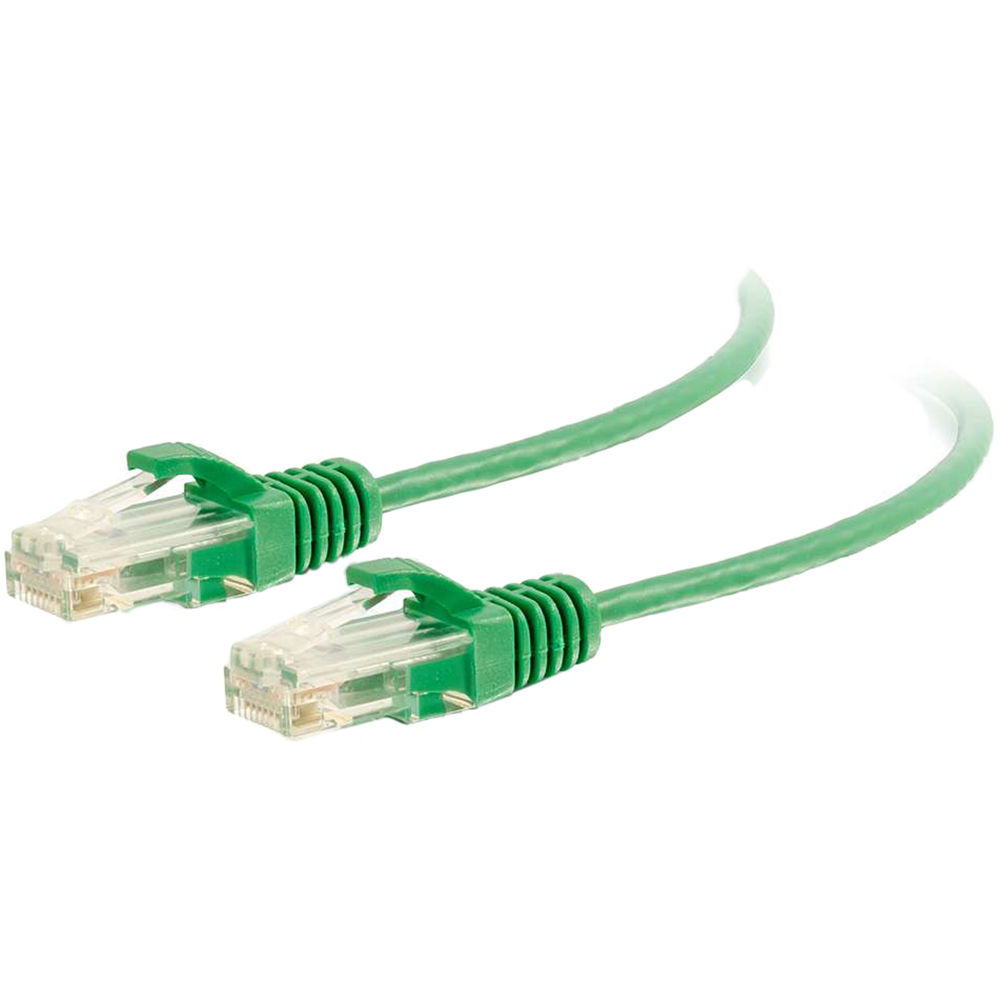 C2G RJ45 Male to RJ45 Male Slim Cat 6 Patch Cable (3', Green)