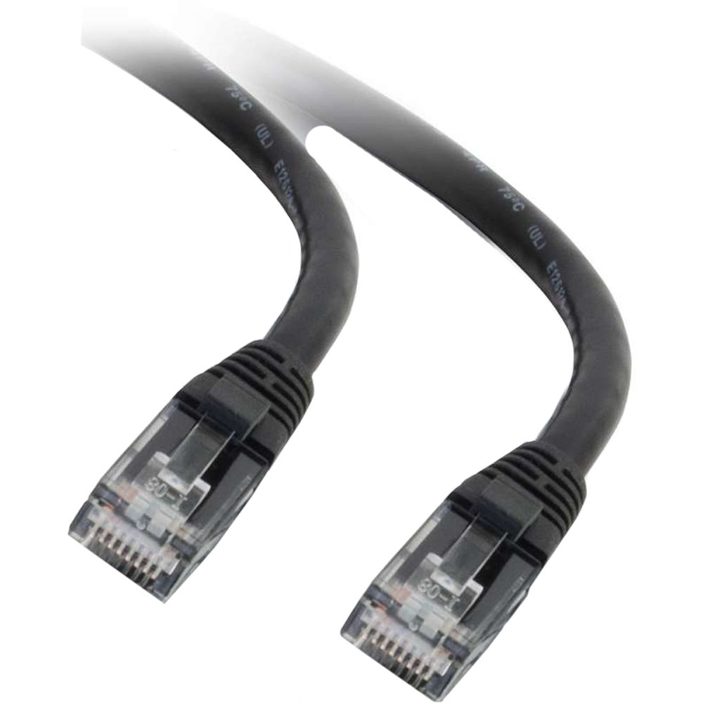 C2G RJ45 Male to RJ45 Male Cat 6 Snagless Patch Cable (12', Black)