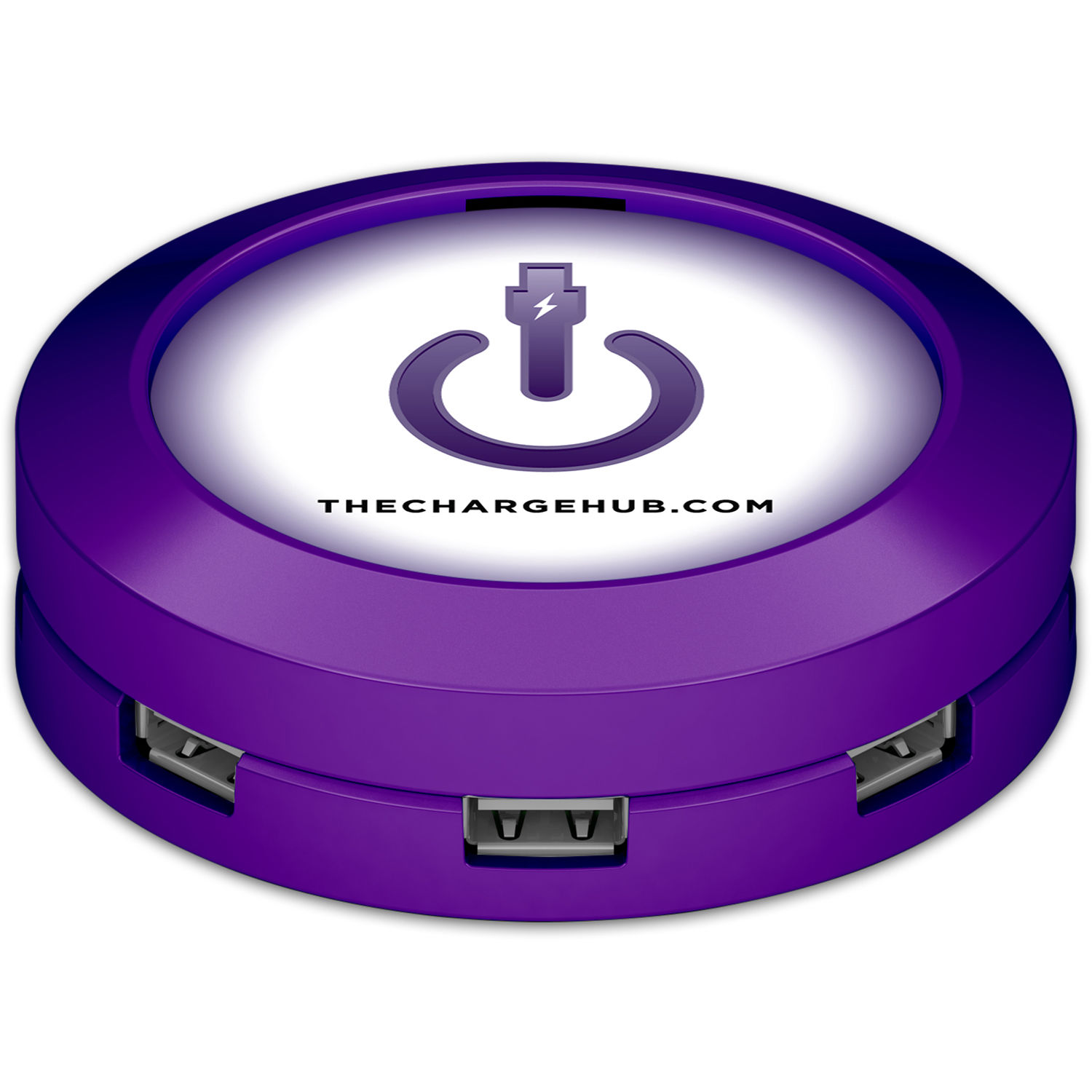ChargeHub X7 7-Port Round USB Charging Station (Purple)