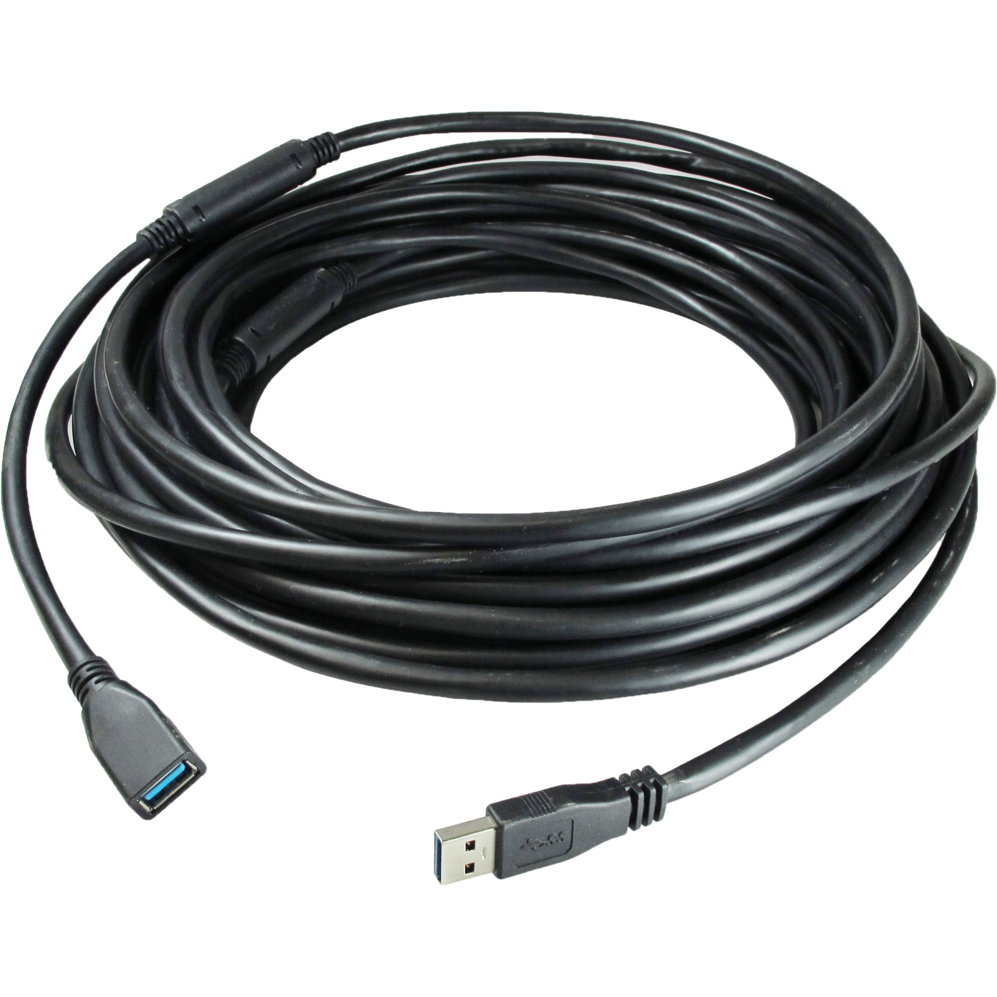 Comprehensive Pro AV/IT Active USB 3.0 Type-A Male to Female Extension Cable with Booster (50', Black)
