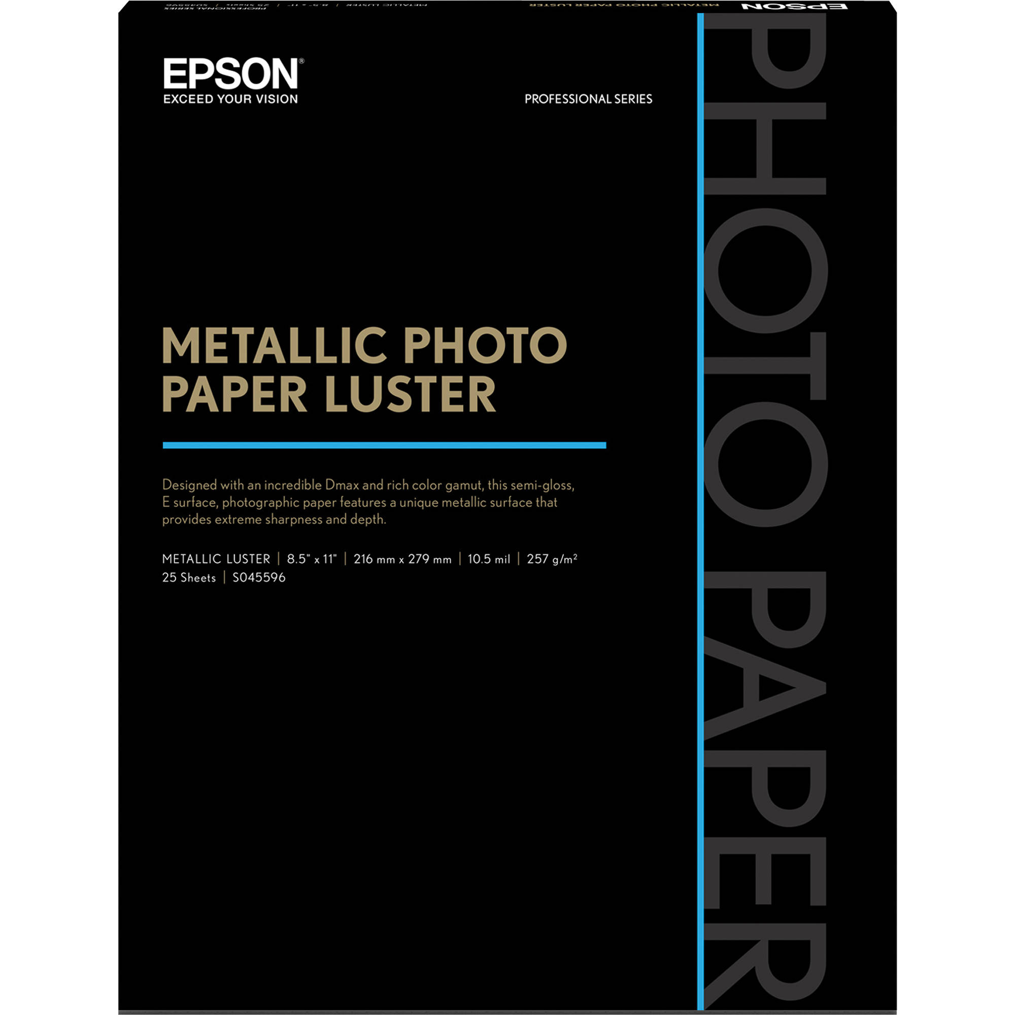 Epson Metallic Photo Paper Luster (8.5 x 11", 25 Sheets)