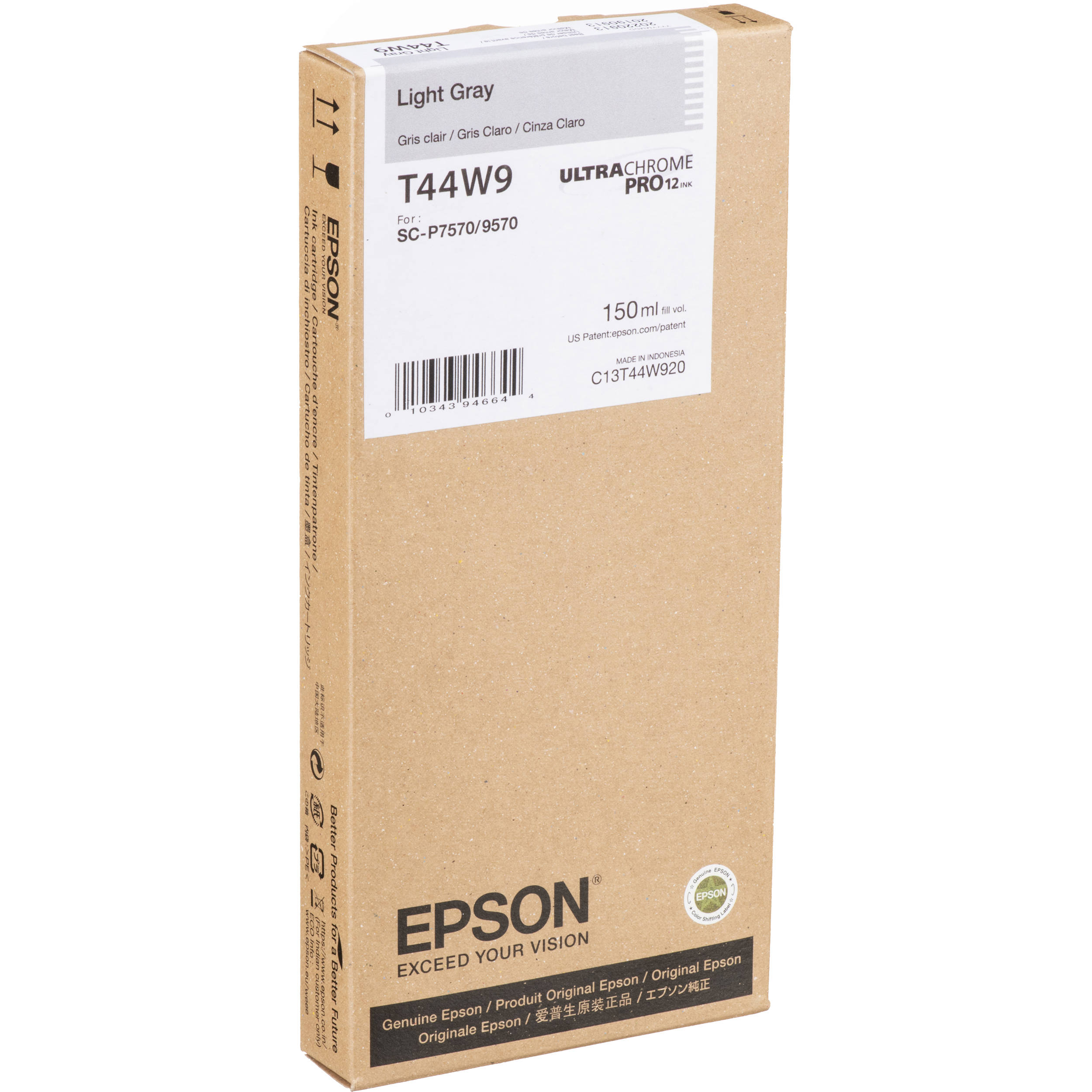 Epson UltraChrome PRO12 Light Gray Ink Cartridge (150mL)