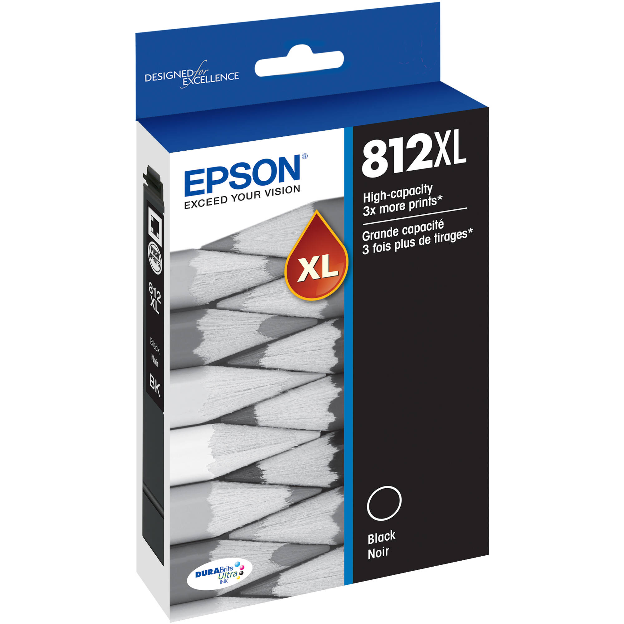 Epson T812 Black High Capacity Ink Cartridge with Sensormatic