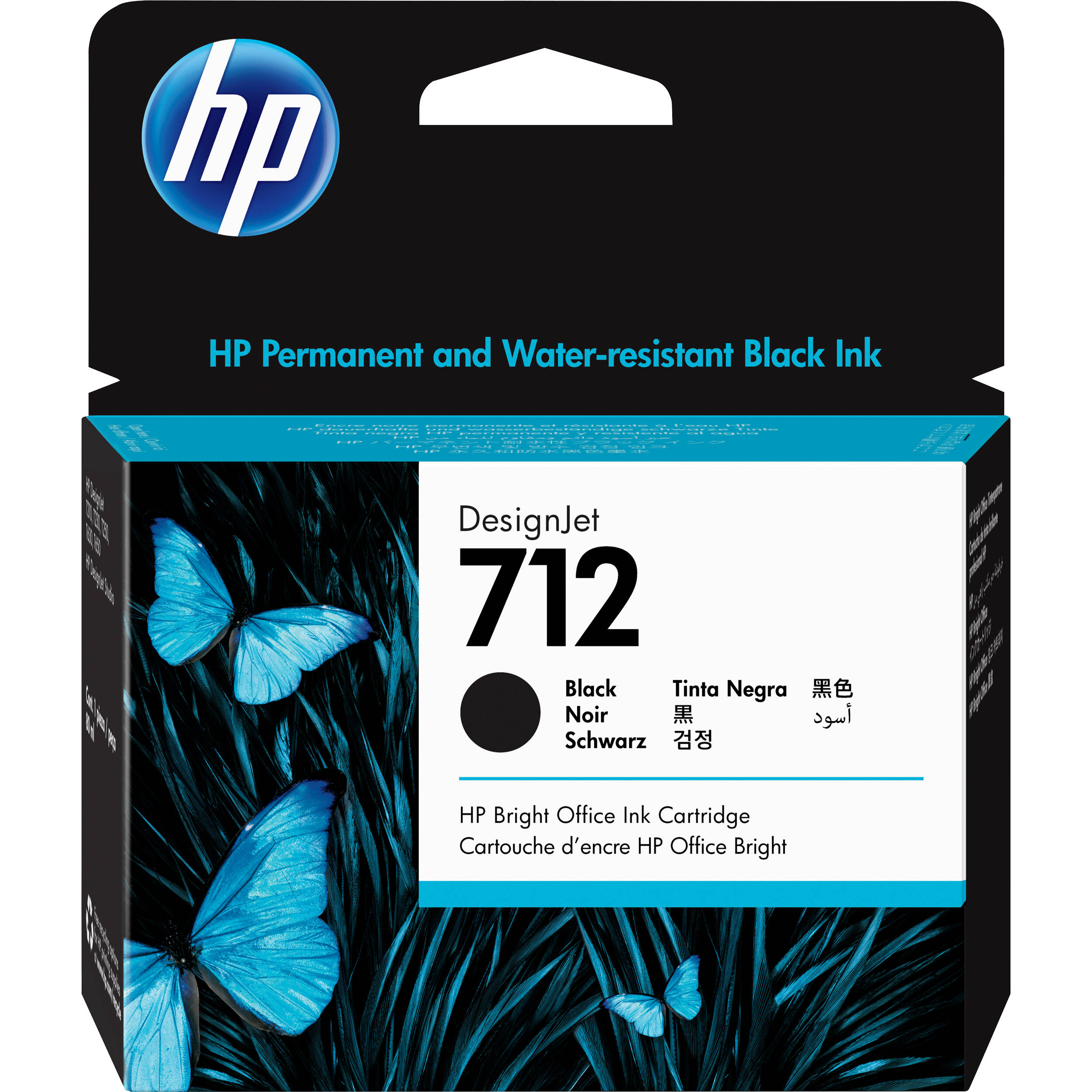 HP 712 High-Capacity Black Ink Cartridge (80mL)