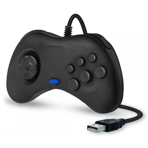 HYPERKIN CirKa Saturn-Style USB Controller for Windows/Mac (Black)