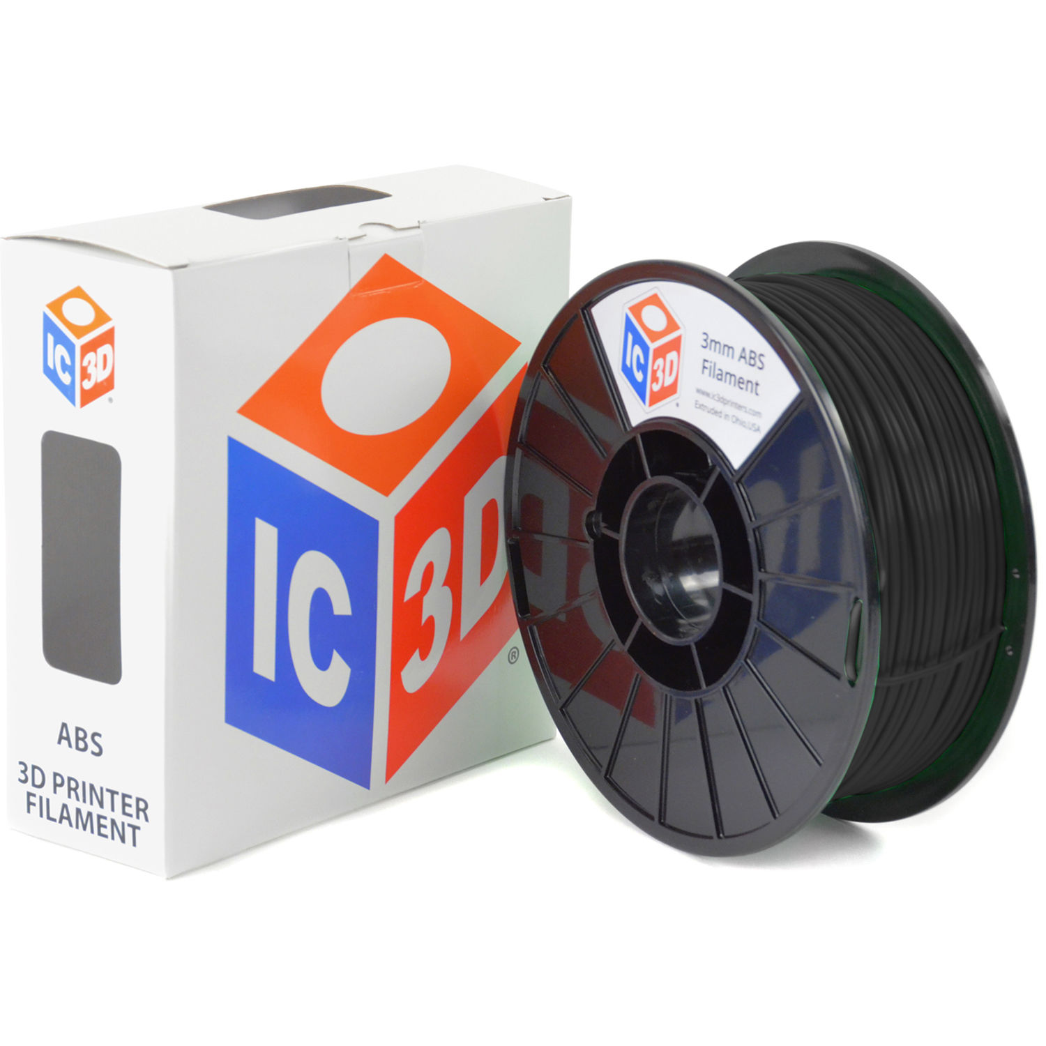 IC3D Industries 3mm ABS Filament (1kg, Black)