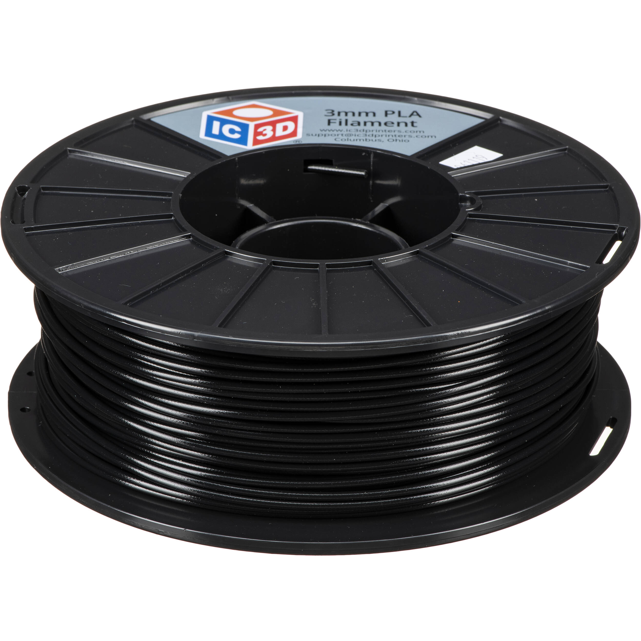 IC3D Industries 2.85mm PLA Filament (1kg, Black)