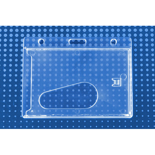 IDP Economy Crystal Clear Horizontal Badge Holder, Side Loaded Card Dispenser (50-Pack)
