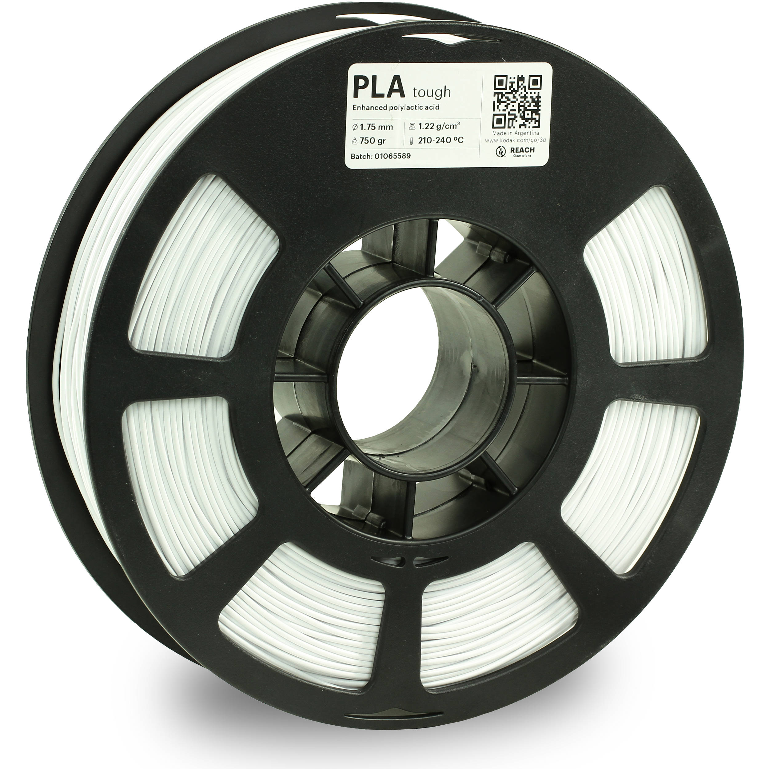 Kodak 1.75mm PLA Tough Filament (750g, White)