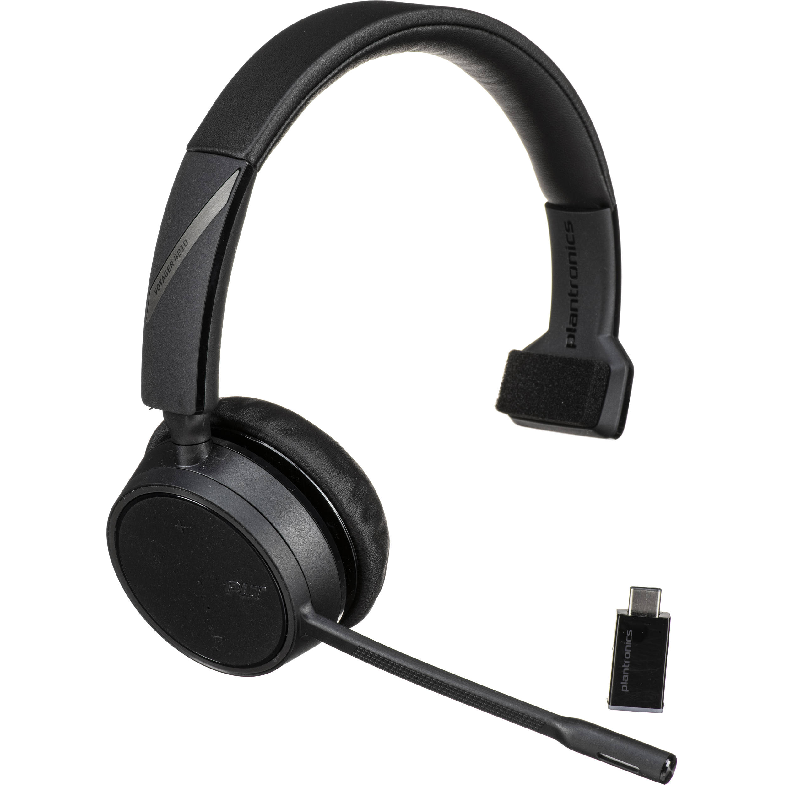 Plantronics Voyager Monaural 4210 UC Bluetooth Headset with USB Type-C Adapter