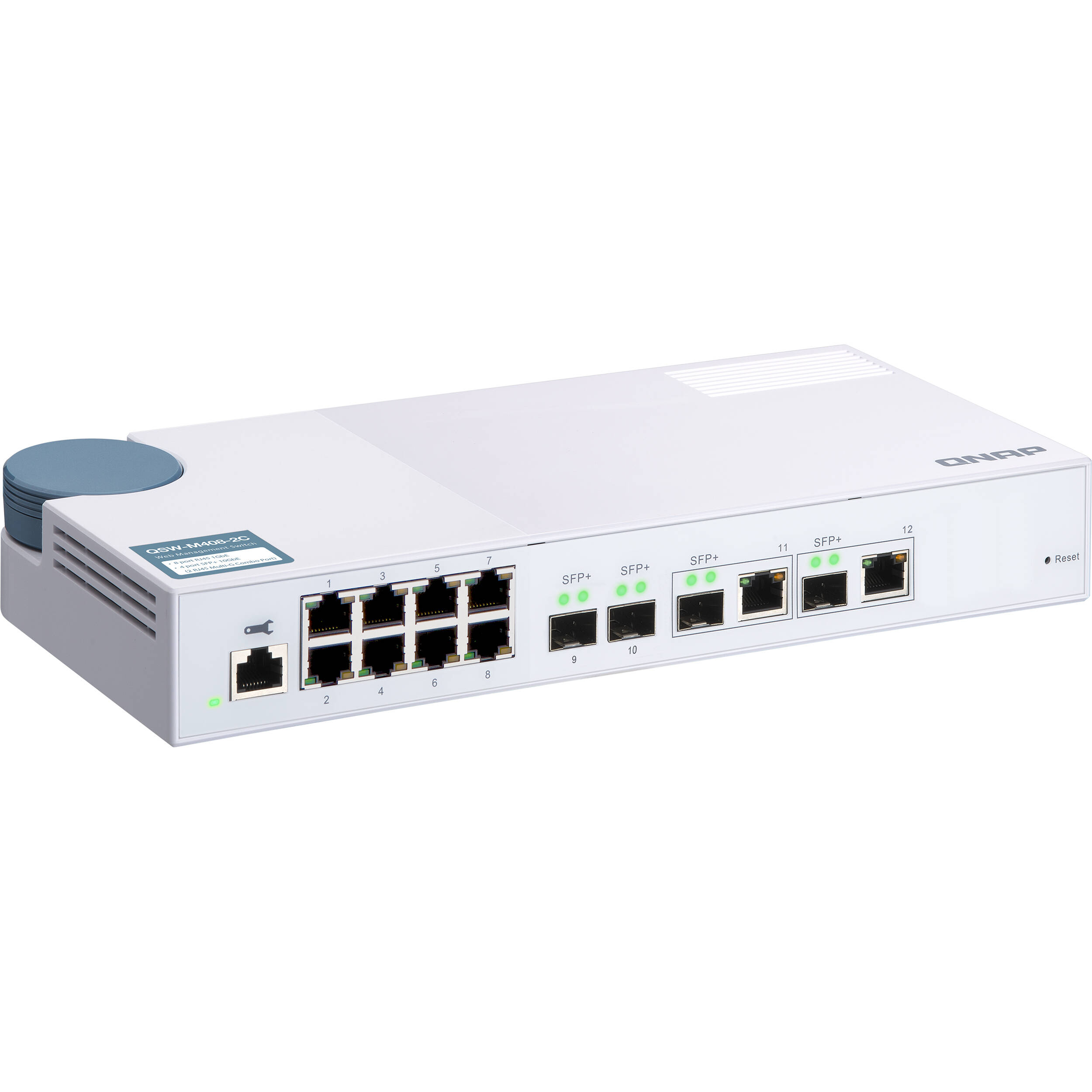 QNAP QSW-M408-2C 12-Port Gigabit Managed Switch with 10G SFP+ & Combo Ports