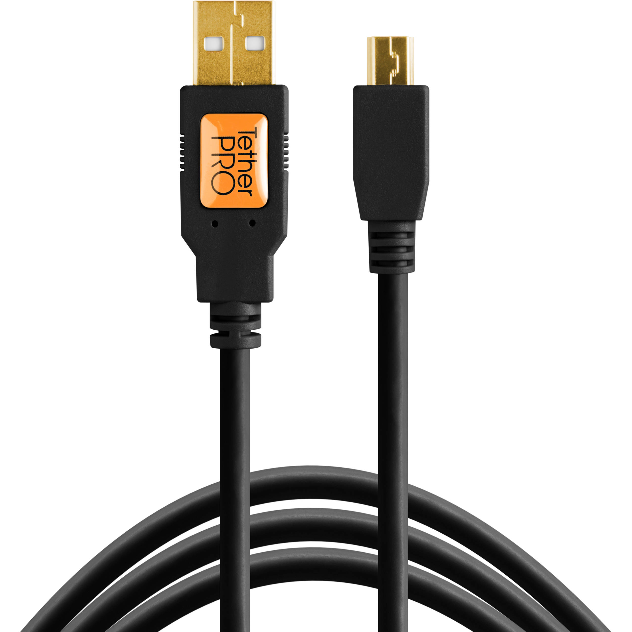 Tether Tools TetherPro USB 2.0 Type-A to 5-Pin Mini-USB Cable (Black, 3')